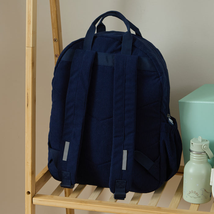 Personalised Name Large Cord Backpack Navy