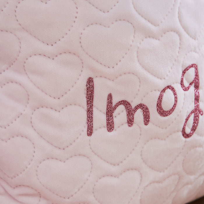 Personalised Name Pink Velvet Gift Sack