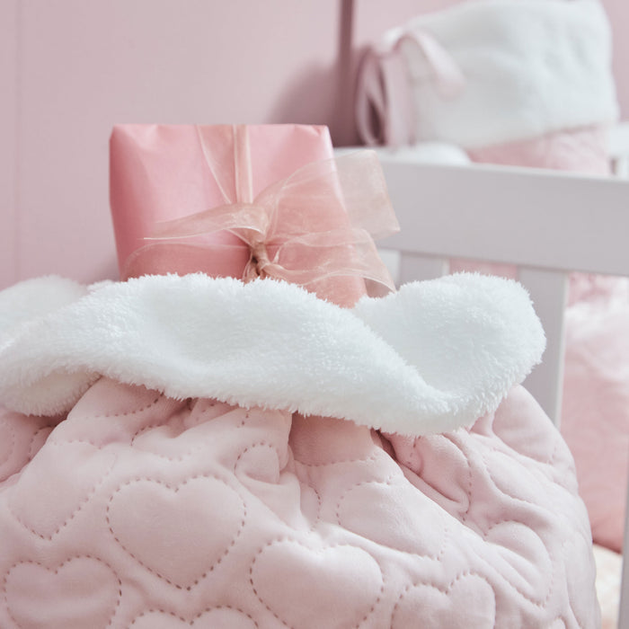 Personalised Name Pink Velvet Gift Sack