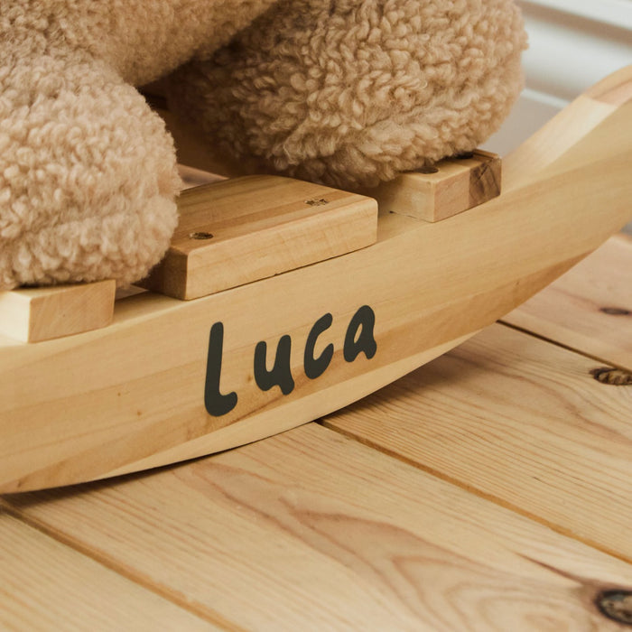Personalised Nattou Caramel Bear Borg Rocker