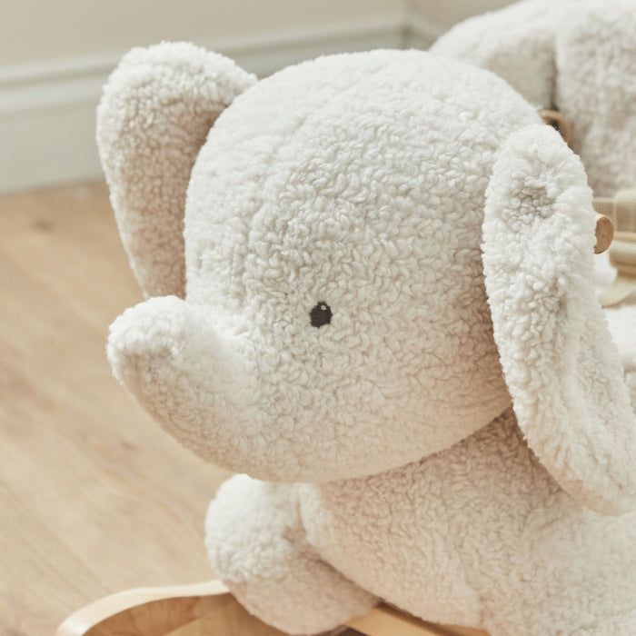 Personalised Nattou Cream Borg Elephant Rocker