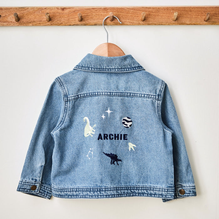 Personalised Natural History Museum™ Dinosaur Denim Jacket
