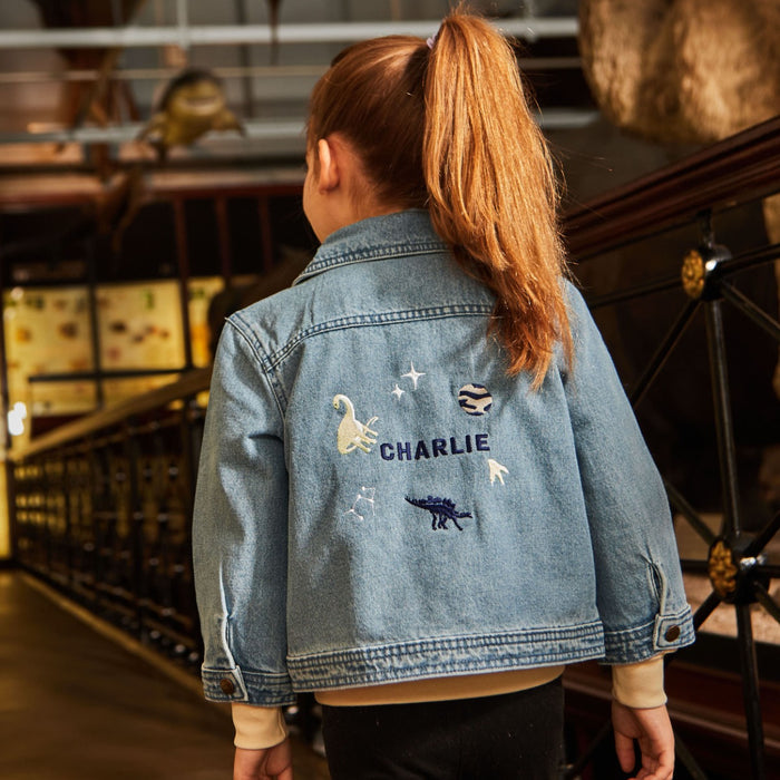 Personalised Natural History Museum™ Dinosaur Denim Jacket