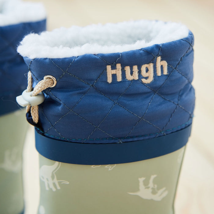 Personalised Natural History Museum Dinosaur Welly Boots