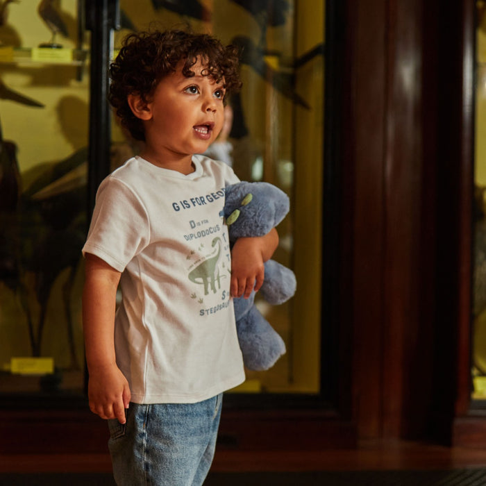 Personalised Natural History Museum™ Letter Dinosaur T-Shirt