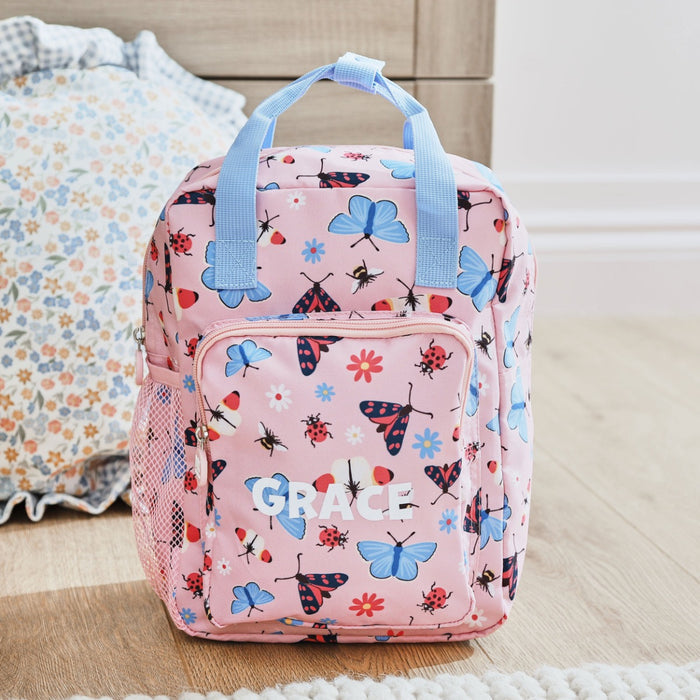 Personalised Natural History Museum™ Mini Beasts Grab Handle Backpack