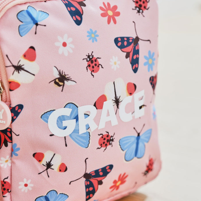 Personalised Natural History Museum™ Mini Beasts Grab Handle Backpack