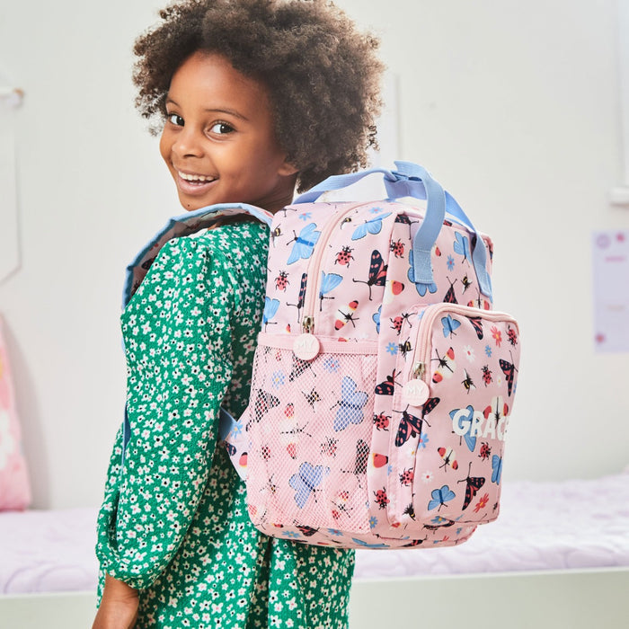 Personalised Natural History Museum™ Mini Beasts Grab Handle Backpack