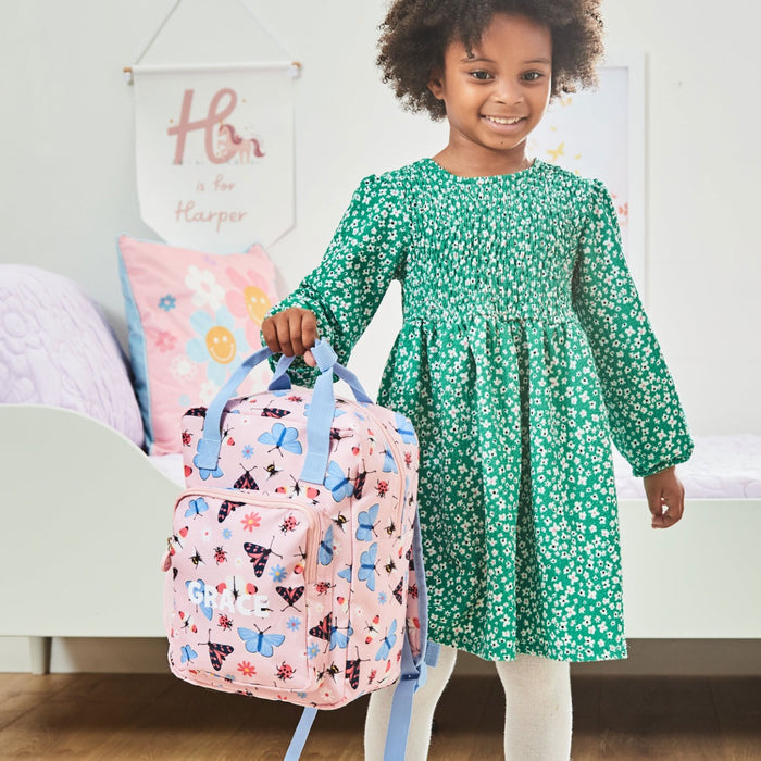 Personalised Natural History Museum™ Mini Beasts Grab Handle Backpack