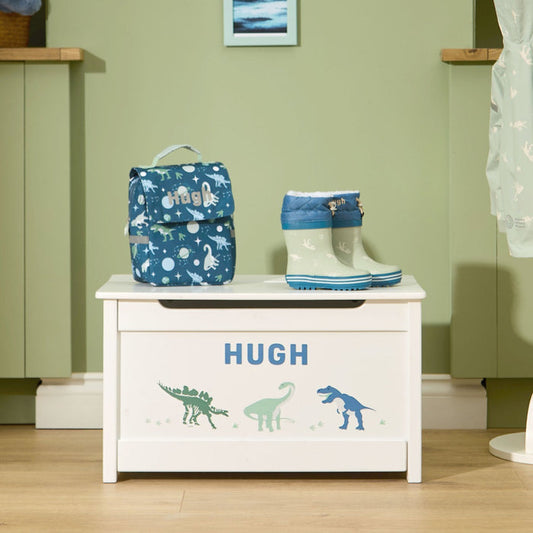 Personalised Natural History Museum™ White Dino Toy Box FSC®