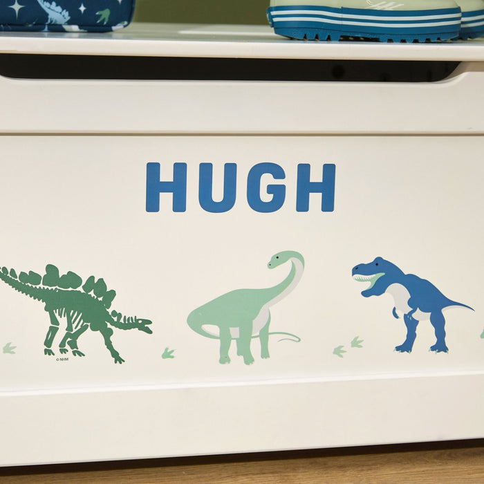Personalised Natural History Museum™ White Dino Toy Box FSC®
