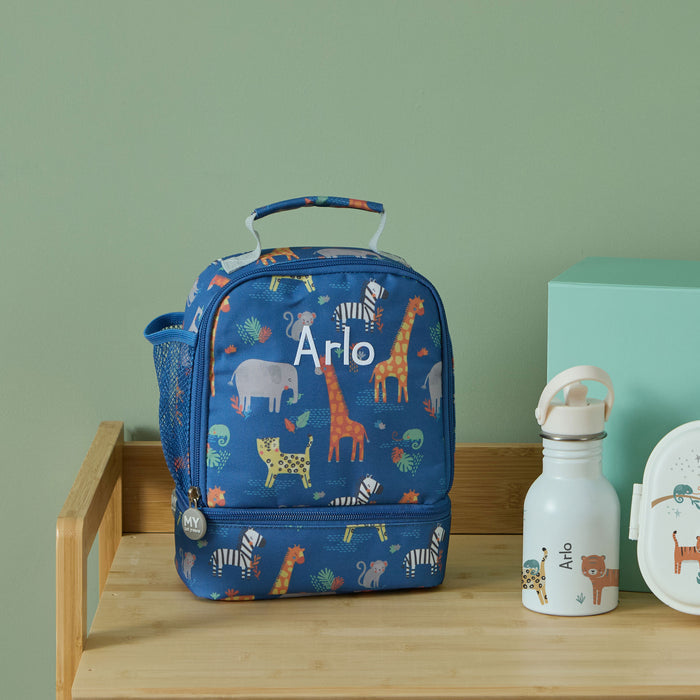Personalised Navy Really Wild Compartment Lunchbag