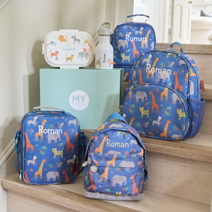 Personalised Navy Really Wild Compartment Lunchbag