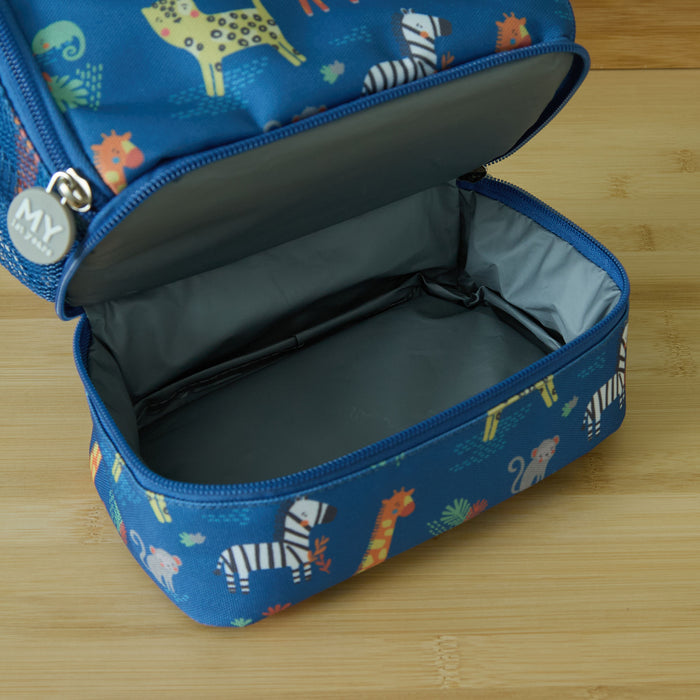 Personalised Navy Really Wild Compartment Lunchbag