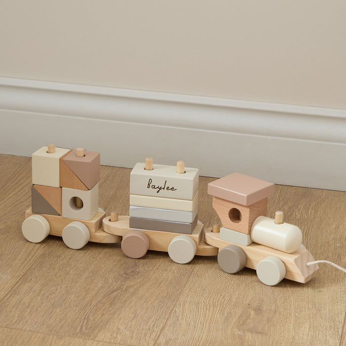 Personalised Neutral Pull Along Train FSC®