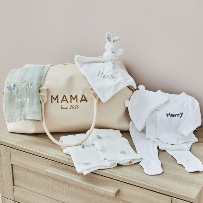Personalised New Mama & Baby Hospital Bag Gift Set