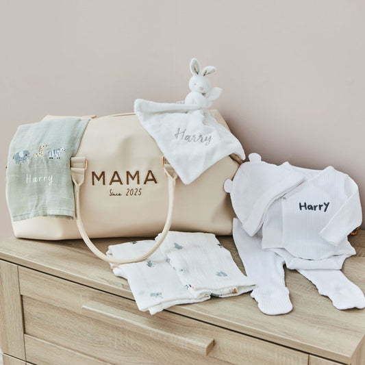 Personalised New Mama & Baby Hospital Bag Gift Set