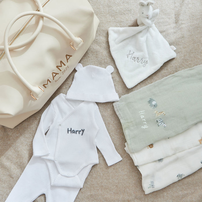 Personalised New Mama & Baby Hospital Bag Gift Set