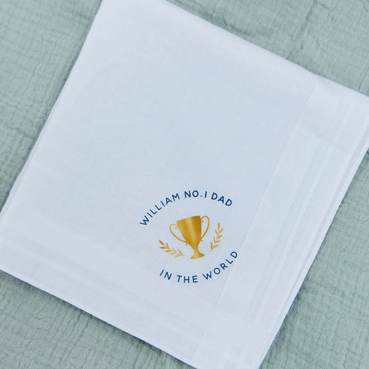 Personalised No.1 Dad Handkerchief