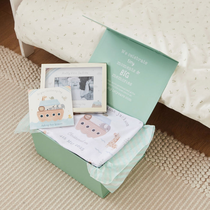 Personalised Noah's Ark Christening Baptism Gift Set