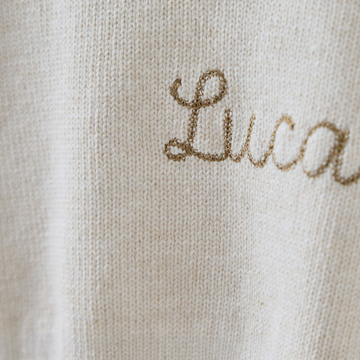 Personalised Oatmeal Jumper