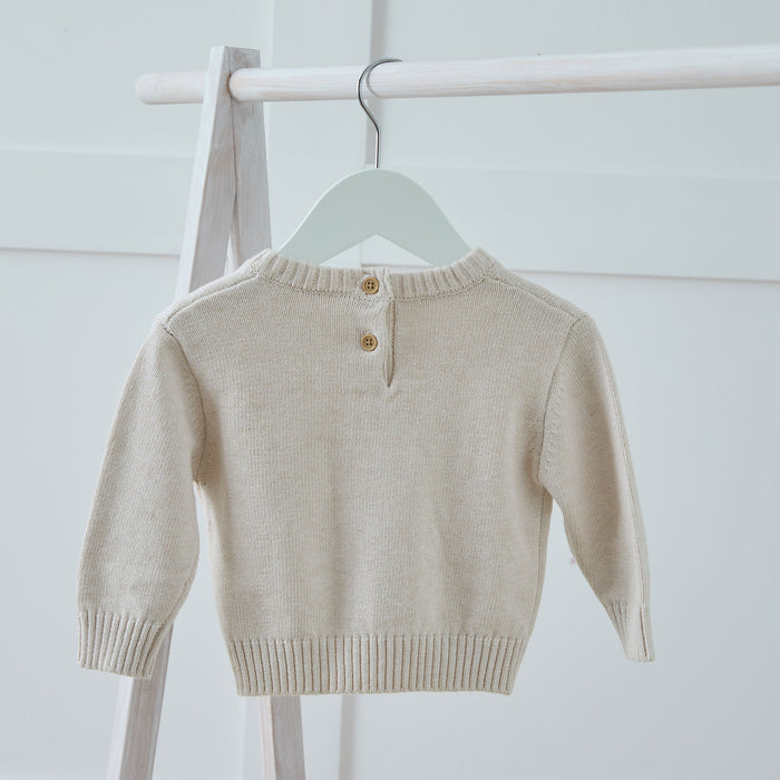 Personalised Oatmeal Jumper