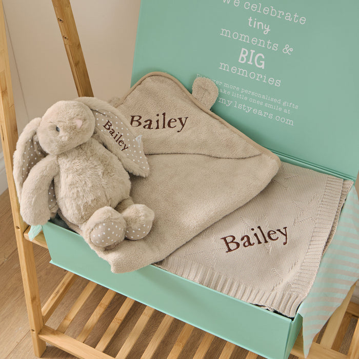Personalised Oatmeal New Baby Essentials