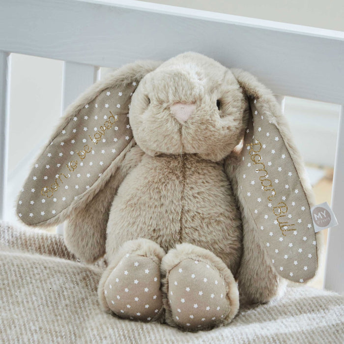 Personalised Oatmeal Plush Bunny