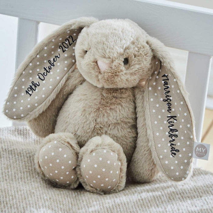 Personalised Oatmeal Plush Bunny