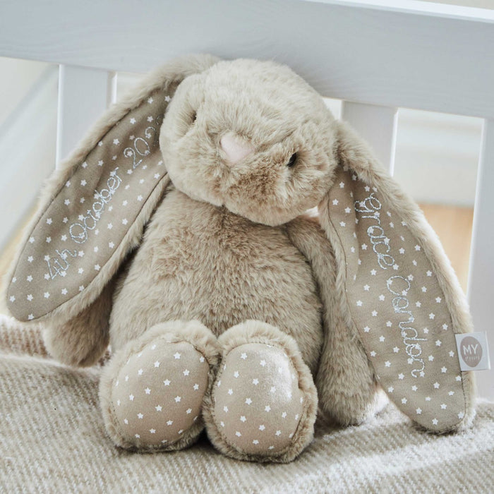 Personalised Oatmeal Plush Bunny