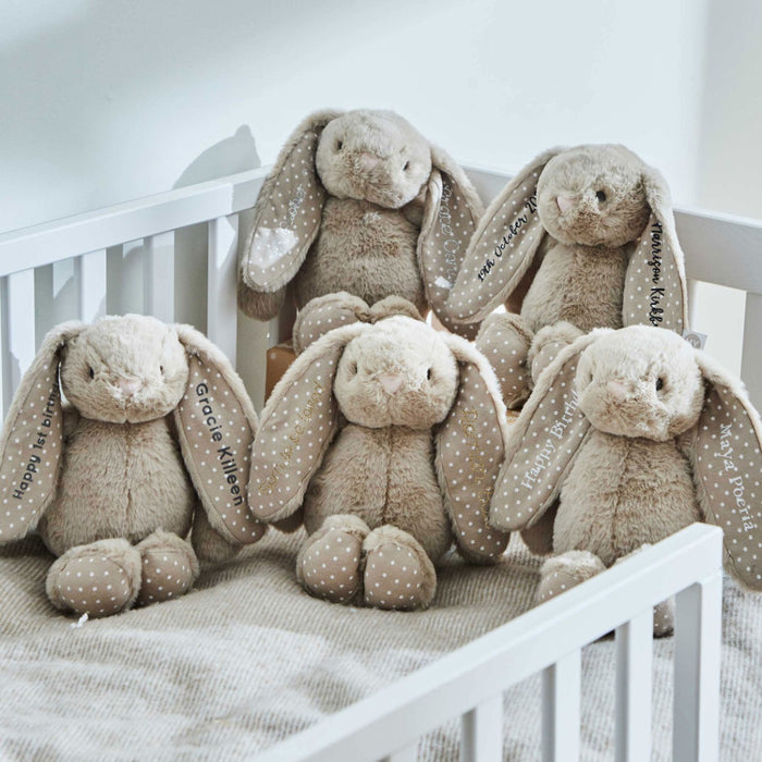 Personalised Oatmeal Plush Bunny