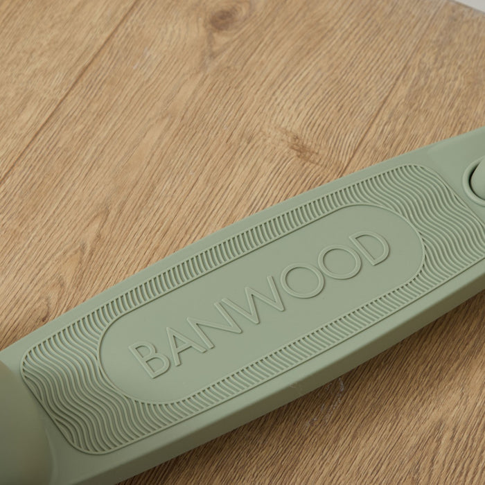 Personalised Olive Eco Banwood Three-Wheel Scooter