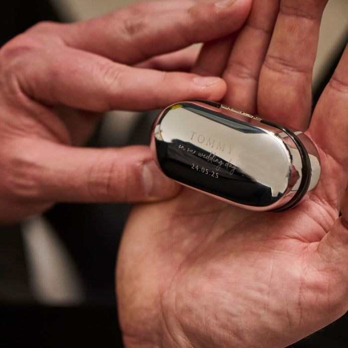 Personalised On The Day Engraved Wedding Cufflinks and Case