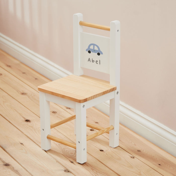 Personalised On The Move Blue Children's Wooden Chair FSC®