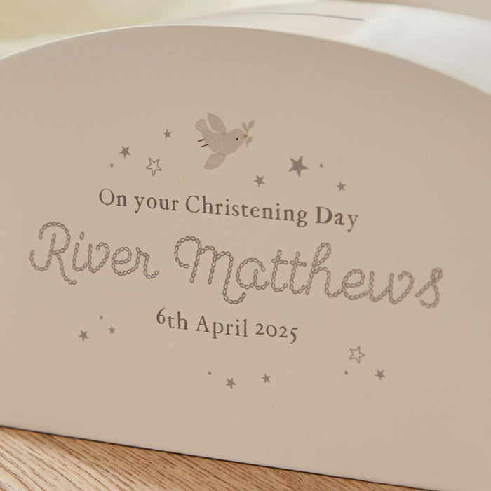 Personalised On Your Christening Day Money Box FSC®