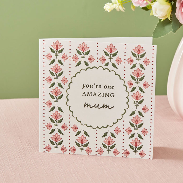 Personalised One Amazing Mum Greeting Card