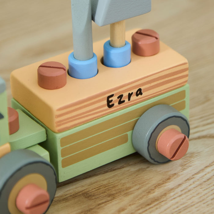 Personalised Orange Tree Toys Buildable Tractor