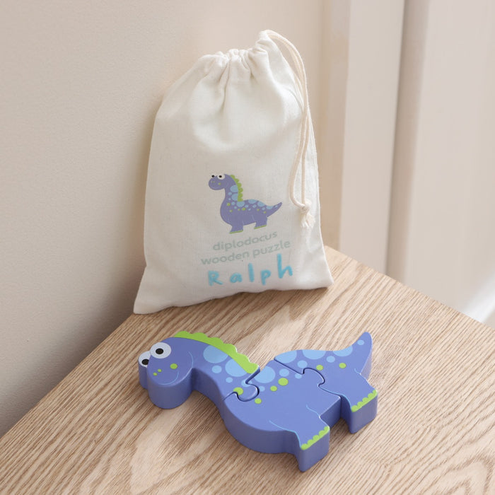 Personalised Orange Tree Toys Dinosaur Wooden Puzzle