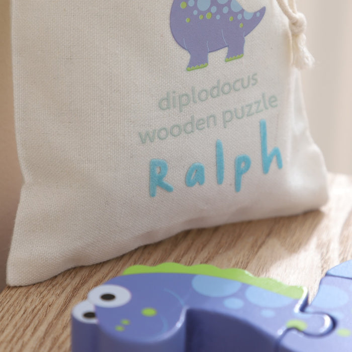 Personalised Orange Tree Toys Dinosaur Wooden Puzzle