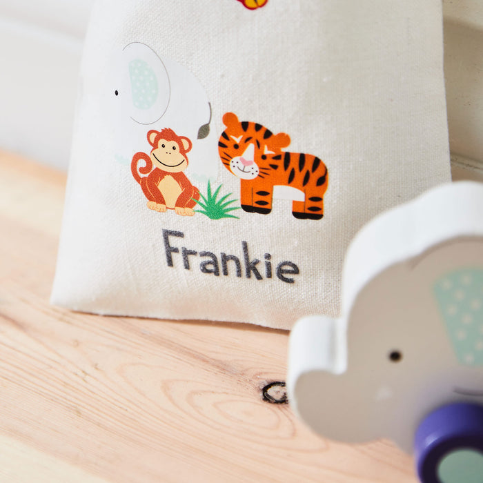 Personalised Orange Tree Toys Wooden Push-Along Elephant Toy