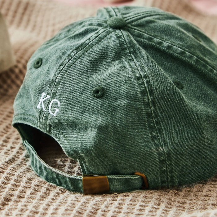Personalised Out Of Office Cap in Forest Green by Made Yours