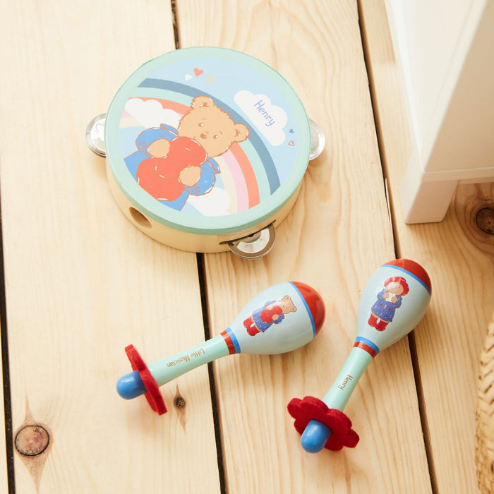 Personalised Paddington Bear Band Wooden Toy Gift Set