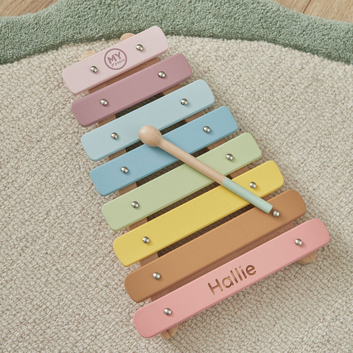 Personalised Pastel Xylophone Wooden Toy FSC®