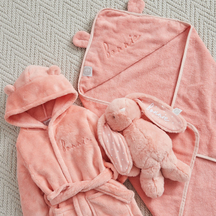 Personalised Peach Sorbet Splash, Snuggle and Cuddle Gift Set
