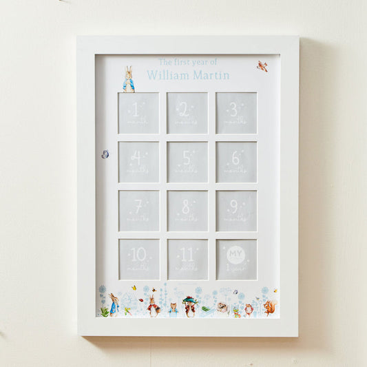 Personalised Peter Rabbit™ 12-Month Baby's First Year Photo Frame