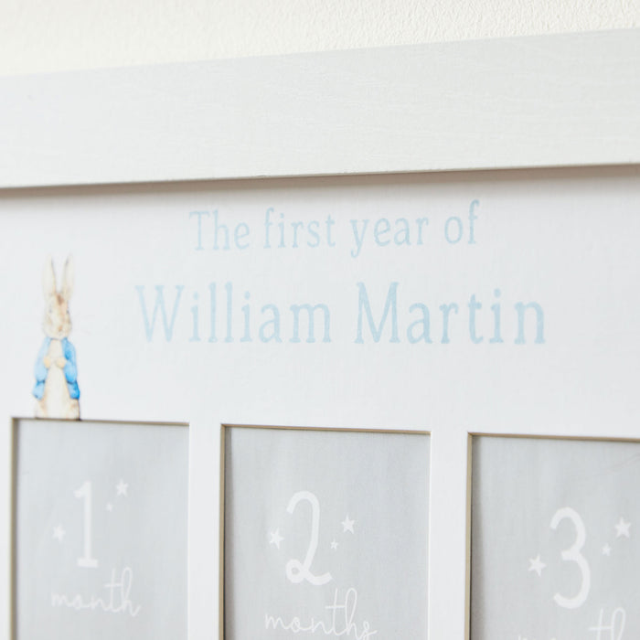 Personalised Peter Rabbit™ 12-Month Baby's First Year Photo Frame