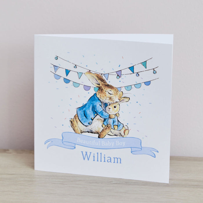 Personalised Peter Rabbit™ Beautiful Baby Greeting Card