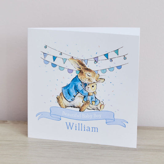 Personalised Peter Rabbit™ Beautiful Baby Greeting Card