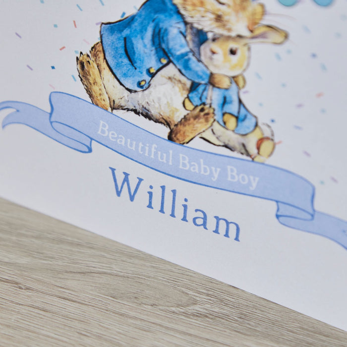 Personalised Peter Rabbit™ Beautiful Baby Greeting Card