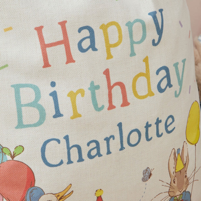 Personalised Peter Rabbit™ Birthday Cream Sack